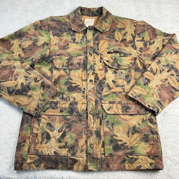 Kelly Cooper camouflage vintage zip up Hunting Jacket size Medium Tru Leaf - Picture 1 of 8